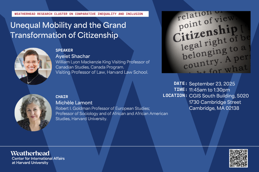 Event Flyer Ayelet Shachar Lecture 