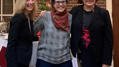Kathy Molony, Talia Shiff and Michèle Lamont at Weatherhead Scholars Farewell, May 2019
