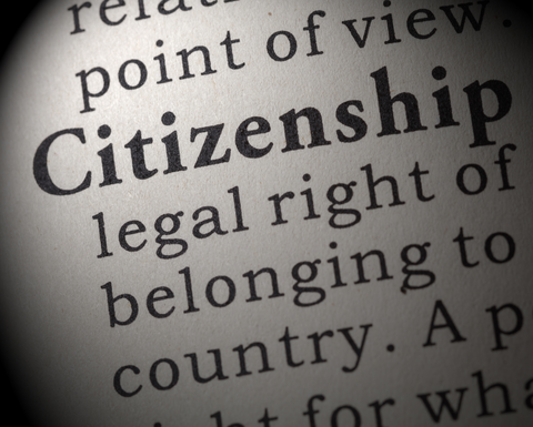 Text saying citizenship 